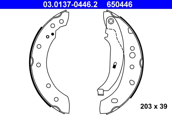 ATE 03.0137-0446.2 - Bremsbackensatz