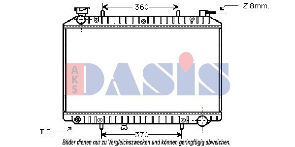 AKS DASIS 070280N - Kühler, Motorkühlung