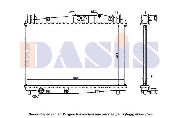 AKS DASIS 110072N - Kühler, Motorkühlung