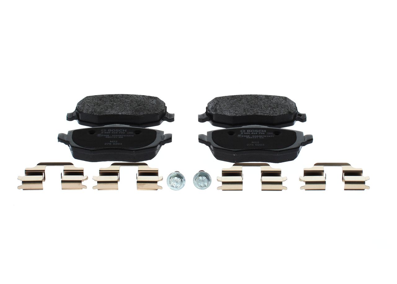 BOSCH 0 986 424 792 - Bremsbelagsatz, Scheibenbremse