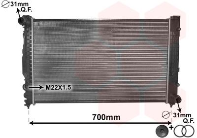 VAN WEZEL 03002124 - Kühler, Motorkühlung