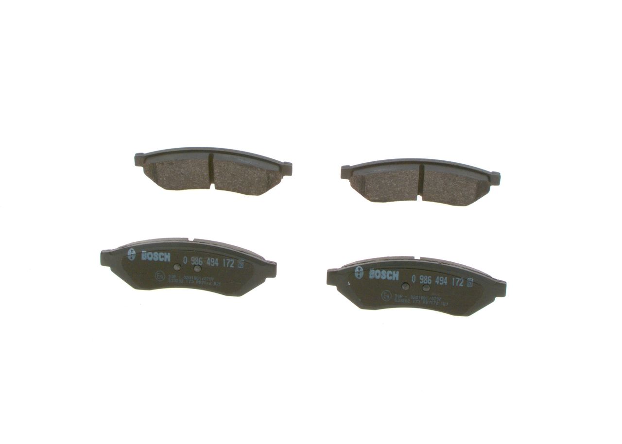 BOSCH 0 986 494 172 - Bremsbelagsatz, Scheibenbremse