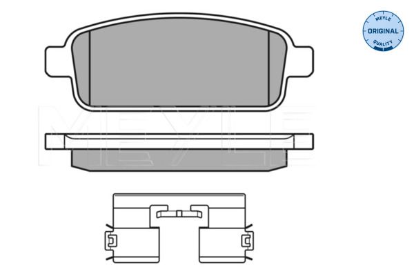 MEYLE 025 250 9616/W - Bremsbelagsatz, Scheibenbremse