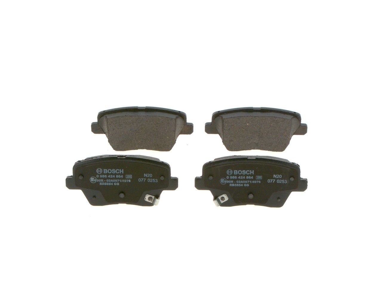 BOSCH 0 986 424 864 - Bremsbelagsatz, Scheibenbremse