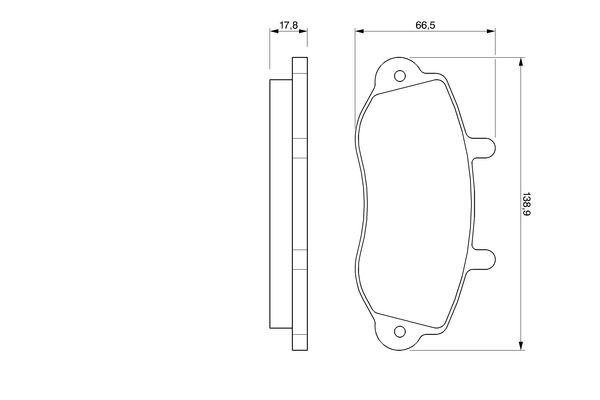 BOSCH 0 986 424 480 - Bremsbelagsatz, Scheibenbremse