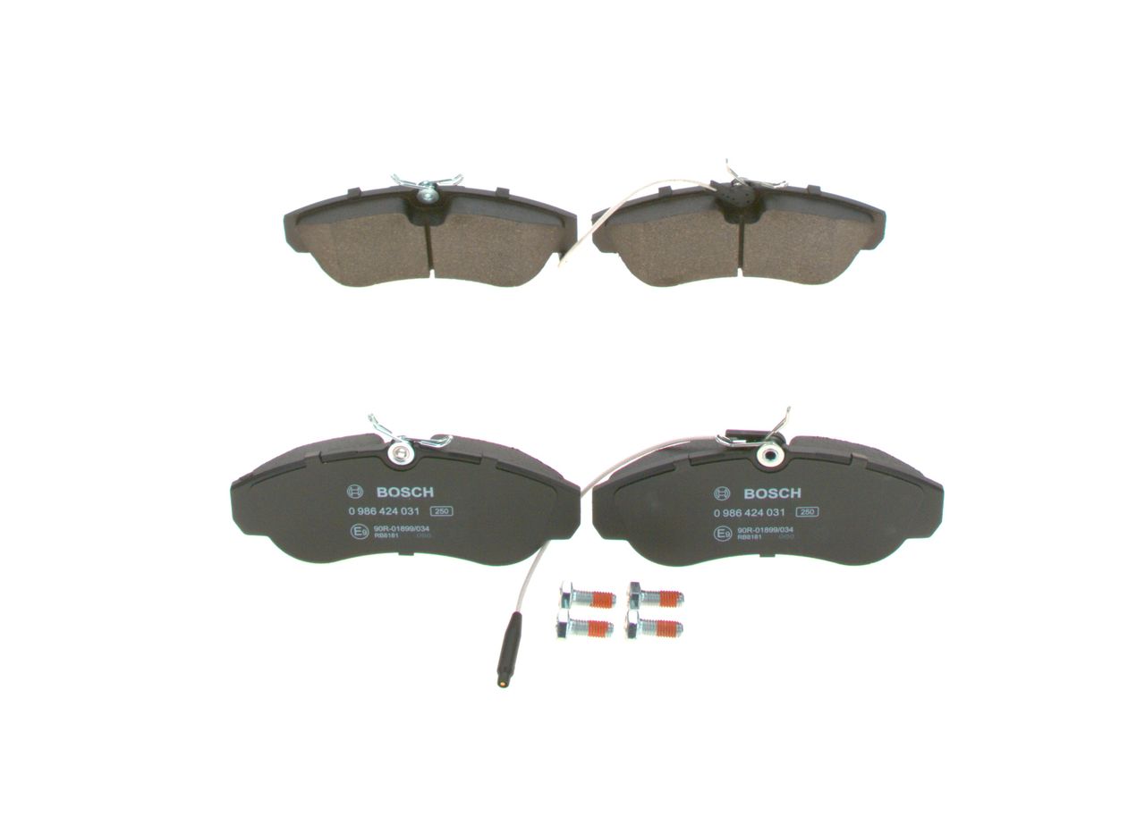 BOSCH 0 986 424 031 - Bremsbelagsatz, Scheibenbremse