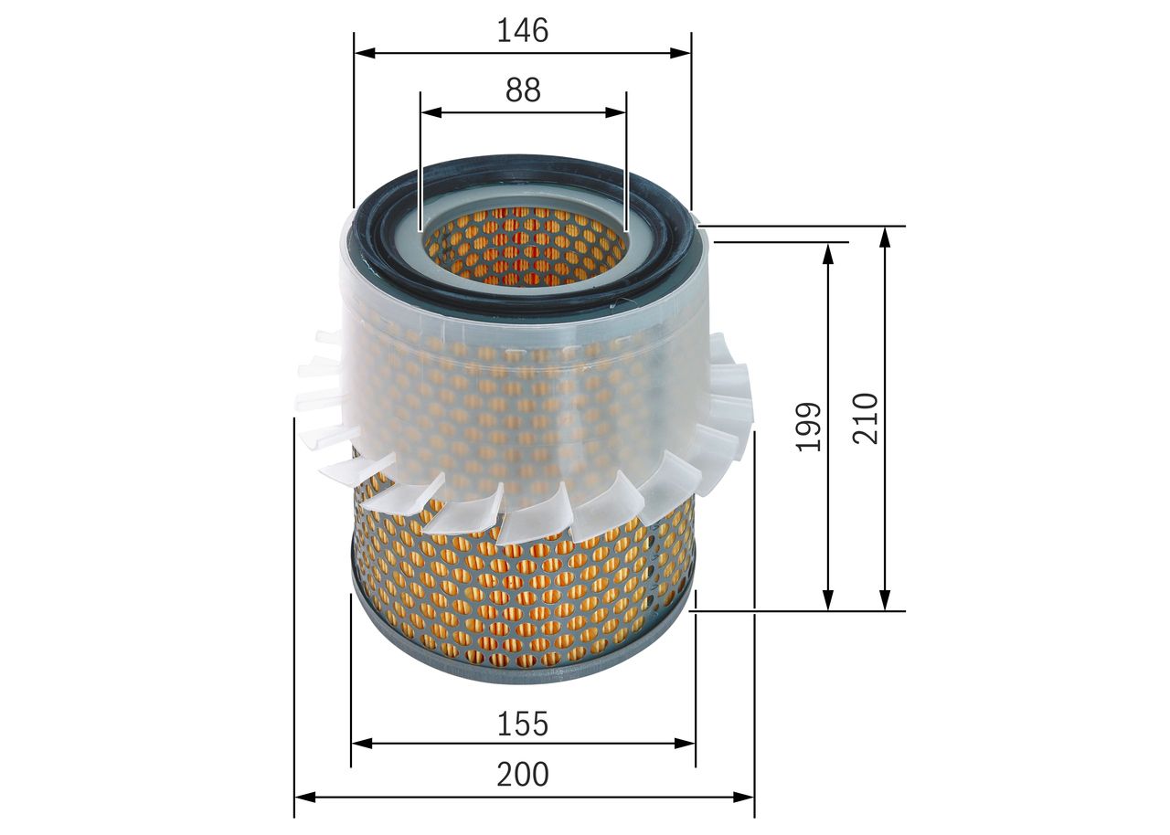 BOSCH 1 457 433 646 - Luftfilter
