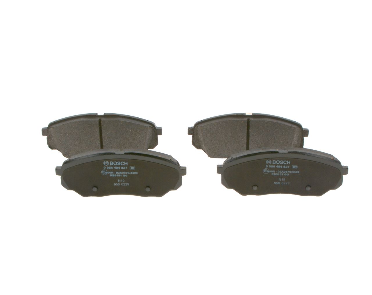 BOSCH 0 986 494 827 - Bremsbelagsatz, Scheibenbremse