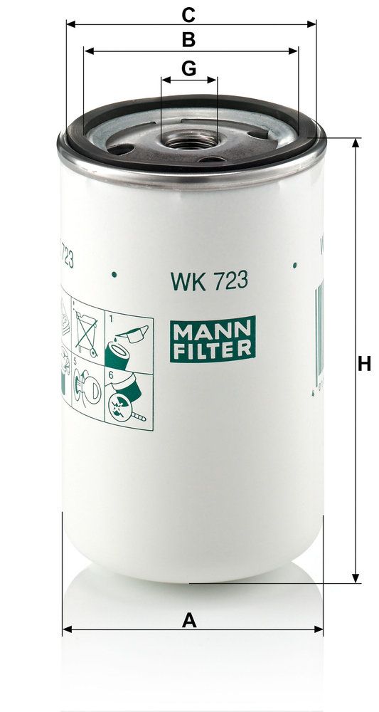 MANN-FILTER WK 723 - Kraftstofffilter