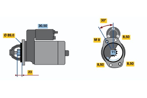 BOSCH 0 986 015 411 - Starter
