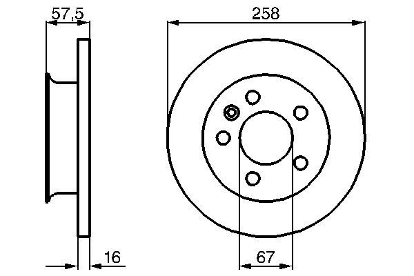 BOSCH 0 986 478 544 - Bremsscheibe