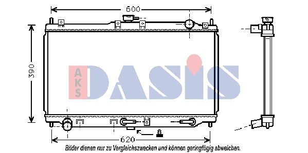 AKS DASIS 111300N - Kühler, Motorkühlung