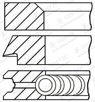 GOETZE ENGINE 08-203100-00 - Kolbenringsatz