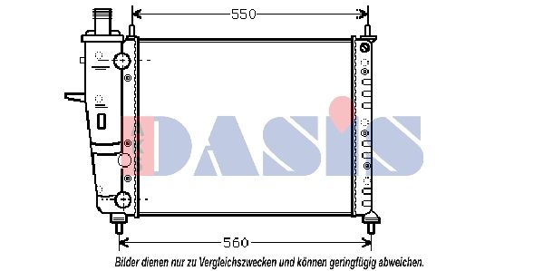 AKS DASIS 081480N - Kühler, Motorkühlung