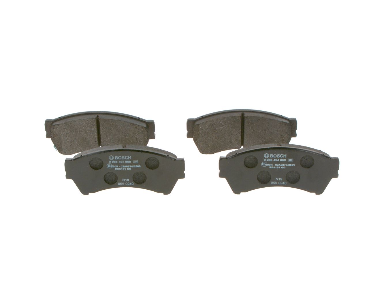 BOSCH 0 986 494 860 - Bremsbelagsatz, Scheibenbremse