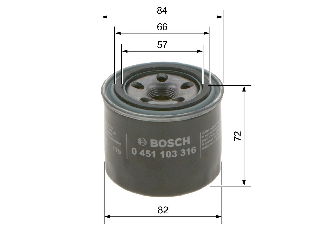 BOSCH 0 451 103 316 - Ölfilter