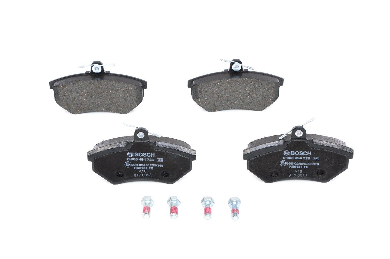 BOSCH 0 986 494 726 - Bremsbelagsatz, Scheibenbremse