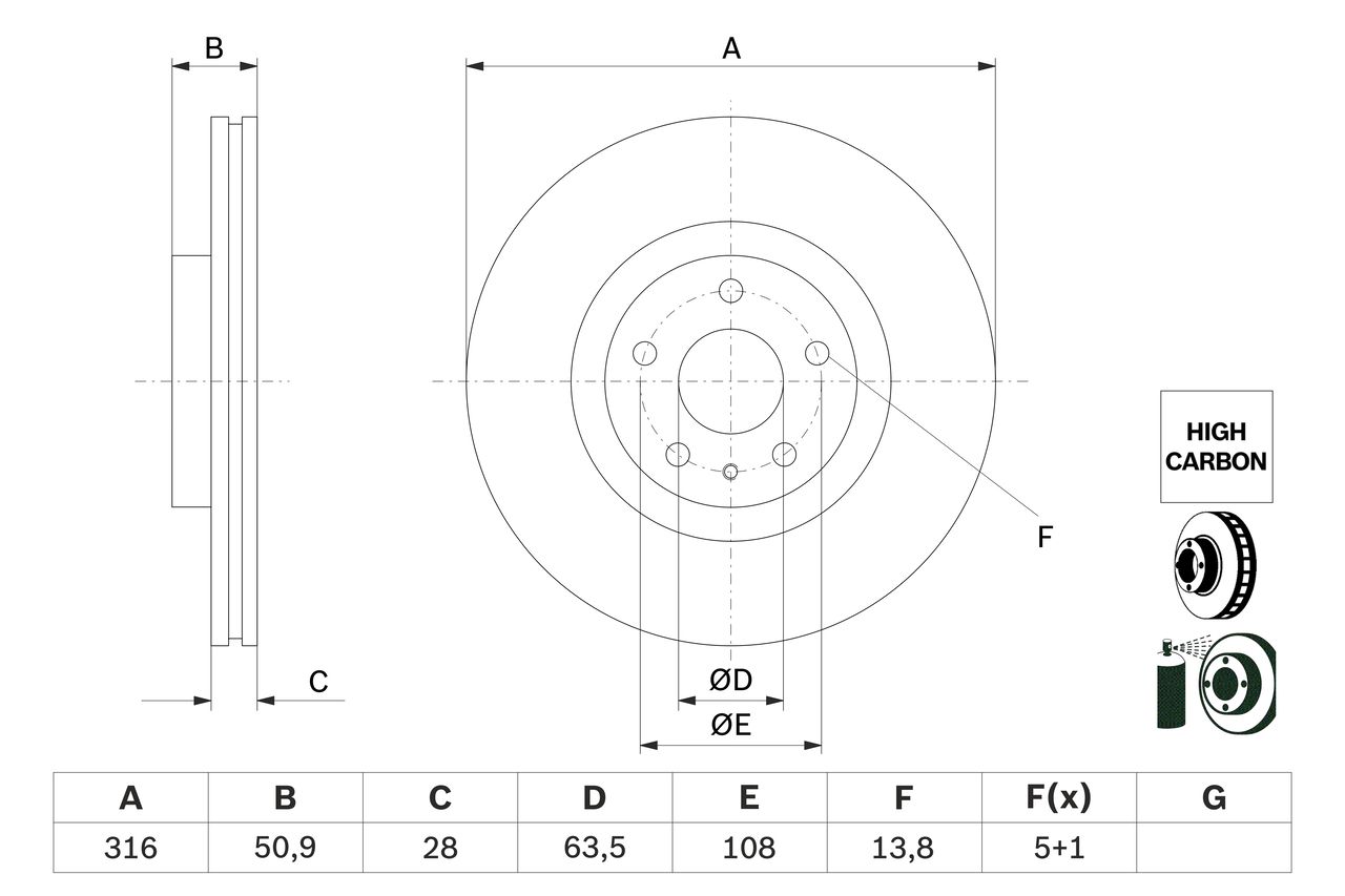 BOSCH 0 986 479 D46 - Bremsscheibe