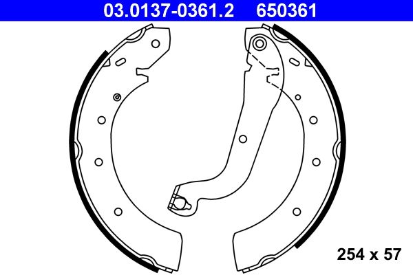 ATE 03.0137-0361.2 - Bremsbackensatz