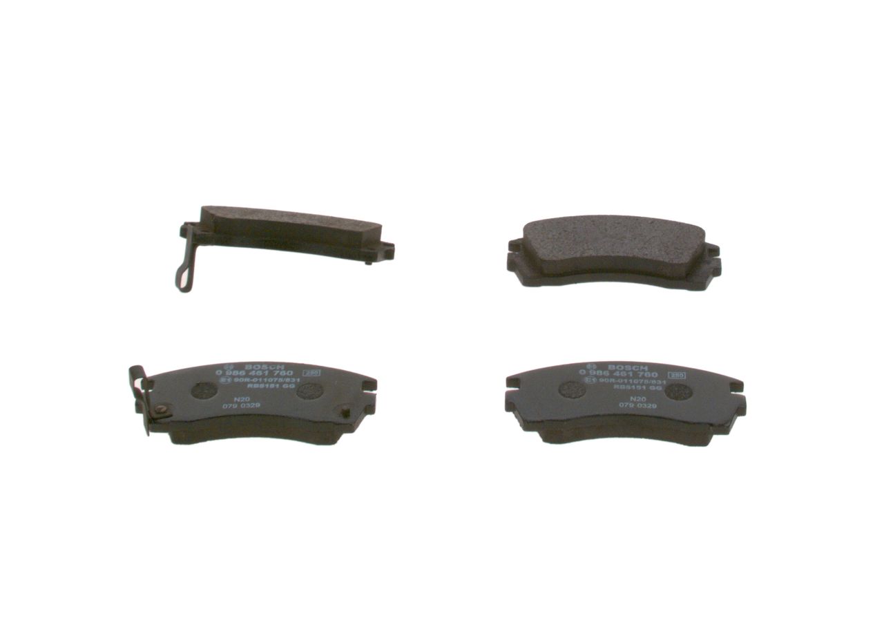 BOSCH 0 986 461 760 - Bremsbelagsatz, Scheibenbremse