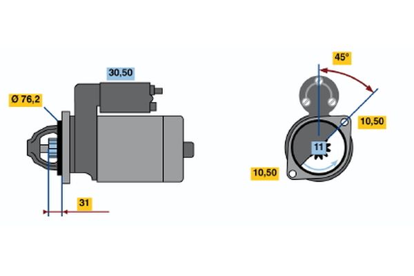 BOSCH 0 001 107 090 - Starter