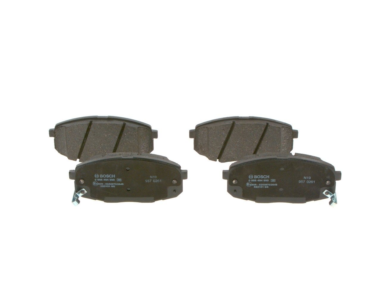 BOSCH 0 986 494 995 - Bremsbelagsatz, Scheibenbremse