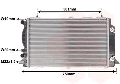 VAN WEZEL 03002090 - Kühler, Motorkühlung
