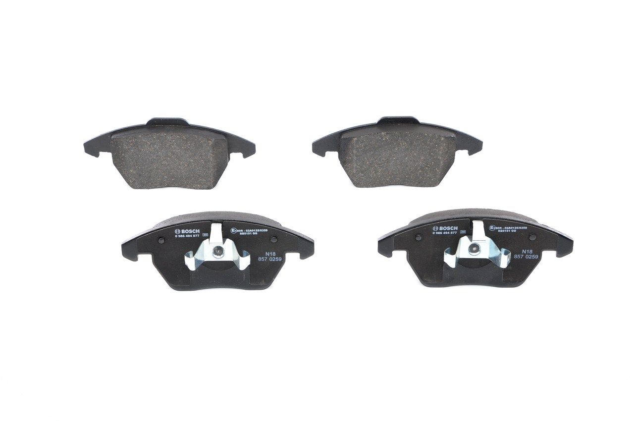 BOSCH 0 986 494 877 - Bremsbelagsatz, Scheibenbremse