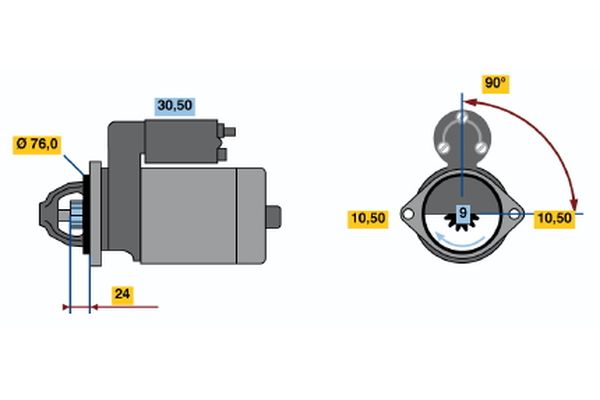BOSCH 0 986 019 900 - Starter