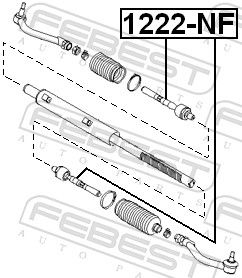 FEBEST 1222-NF - Axialgelenk, Spurstange