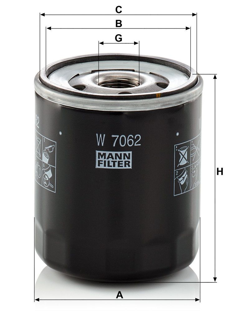 MANN-FILTER W 7062 - Ölfilter
