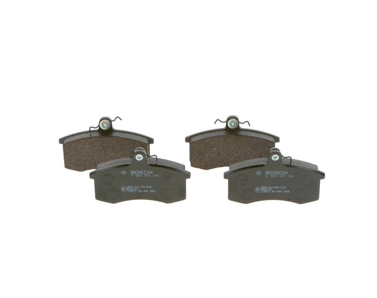 BOSCH 0 986 491 700 - Bremsbelagsatz, Scheibenbremse