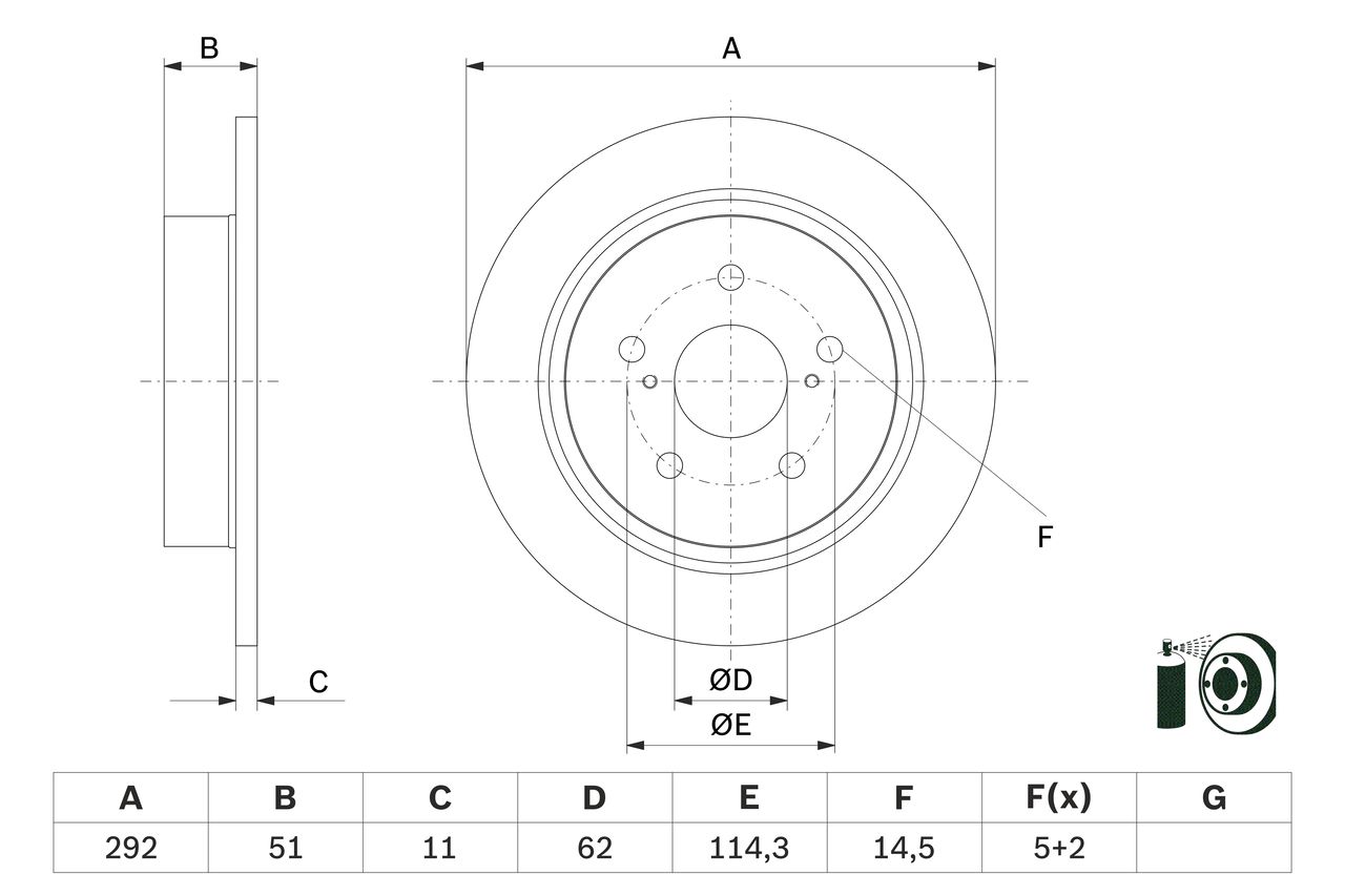 BOSCH 0 986 479 H27 - Bremsscheibe
