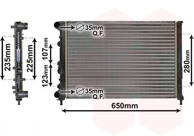 VAN WEZEL 01002144 - Kühler, Motorkühlung